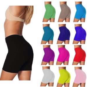 Womens Ladies Cycling Shorts 1/2 Length Over Knee Cotton Leggings Breathable
