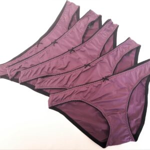 5x Women’s Full Brief Knickers Multipack Size 10-12 Plum Purple High Street New