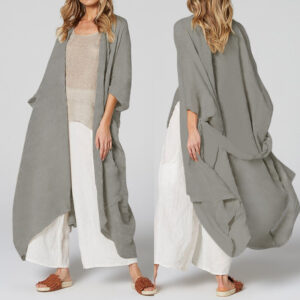 Size Women Bikini Beach Cover Up Long Kimono Cardigan Beachwear Jacket Coat