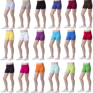 Womens Super Soft Cotton Shorts Elastic Stretch Yoga Sport Knickers UK 8-22