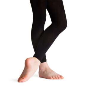 Girls & Women’s Footless Dance Tights in Black or Tan