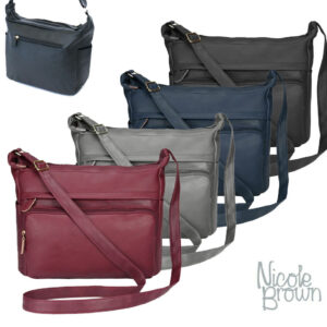 Handbag Ladies Cross Body Messenger Bag Women Shoulder Over Bags Double Zip