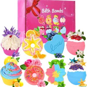 Bath Bombs,Ainoke 8 Large Bath Bombs Gift Set for Women.Organic Natural