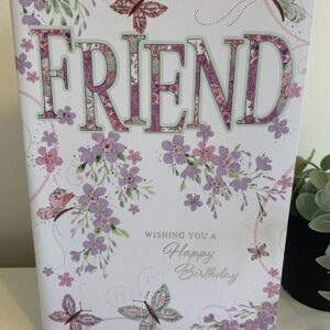 Special Friend FEMALE Birthday Card /with Lovely Verse Card (9 x 6.25″) Inserted