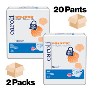 20x Caroli XXL Adult Nappies Incontinence Pull Up Pants Extra Extra Large 2 Pack