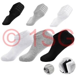 Men Women Trainer Liner Ankle Socks Cotton Rich Low Cut Sports Socks Size 5 – 11