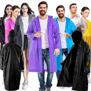 Raincoat Waterproof Poncho Reusable Plastic Adult Camping Festival Rain Coat
