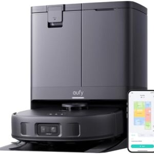 eufy X10 Pro Omni Robot Vacuum Cleaner With Mop, Incredible Suction, Dual Mops with 12 mm Auto-Lift and Carpet Detection, AI Obstacle Avoidance, Auto Mop Washing&Drying, Self-Emptying, Self-Refilling