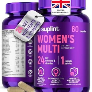 High-Potency Multivitamin Capsules for Women – Multivitamins A-Z Complex with Vitamin B6, Iron, Zinc & Vitex – 60 Capsules – All-in-One Premium Multivitamin