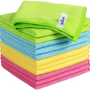 MR.SIGA Microfiber Cleaning Cloth,Pack of 12, Size:32 x 32 cm