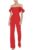 Trendyol Women’s Plain Woven Jumpsuit Casual Elegant UK 12 – Red
