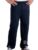 AUM Patch Mens Pants with Elastic Bottom Navy Ankle Print