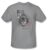 Batman T-Shirt – Batman’s Face Adult Silver Gray Tee