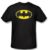 Batman T-Shirt – Bats In Logo Adult Black Tee